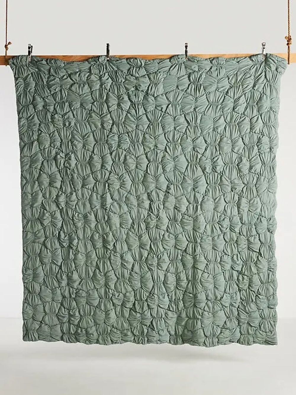New Anthropologie Constance Cotton Jersey Cloud Quilt Size King - Picture 3 of 8